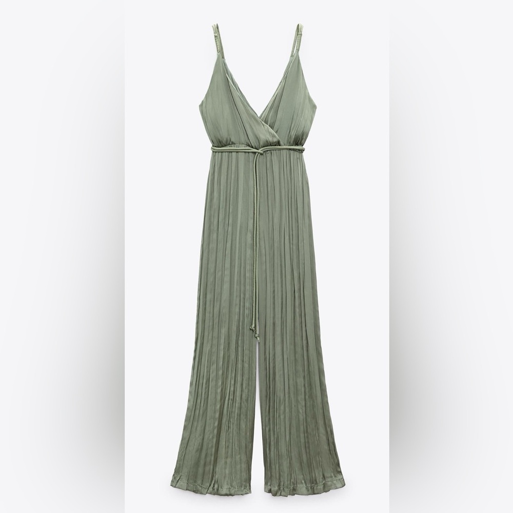 Zara Wrinkle Satin Effect Jumpsuit
